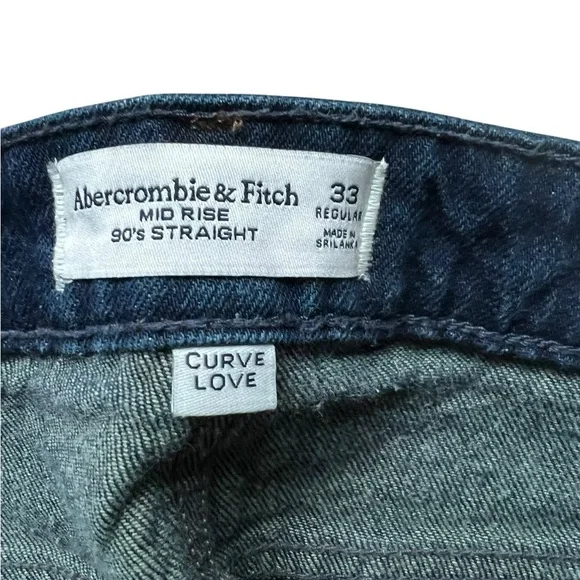 Abercrombie & Fitch Mid Rise 90’s Straight Size 33 - Picture 8 of 10